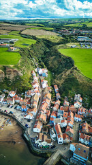 Unique aerial footage taken in Staithes, North Yorkshire during the daytime In the summer.