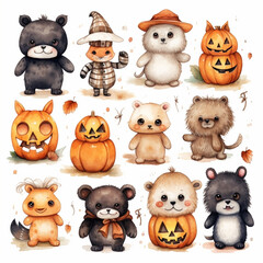 Halloween  set of animals