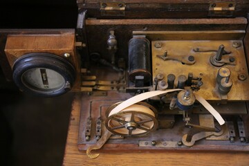 Fototapeta na wymiar Old telegraph machine
