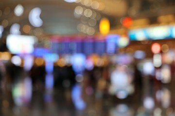 Airport interior out of focus abstract