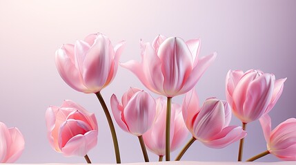 Image of purity tulips on a light background.