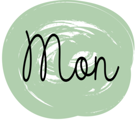 grunge icon day of the week, day of the week monday in a circle drawn with a grunge brush