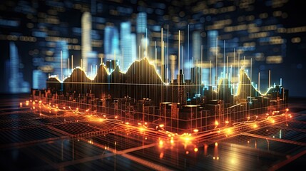 Data flow chart over big city