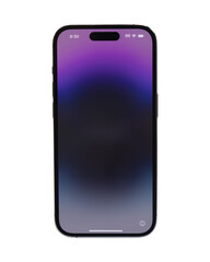 2023 Latest Brand New Phone Model Purple Screen Cellular Mobile Phone Showing Screen and Buttons