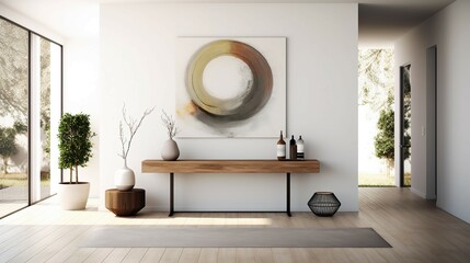 A modern entryway with clean lines 