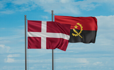Denmark and Angola national flag