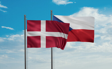 Czech Republic and Denmark flag