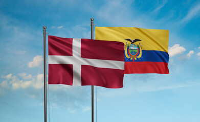 Ecuador and Denmark flag