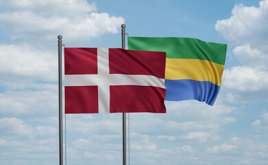 Gabon and Denmark flag