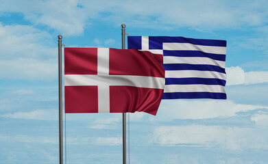 Greece and Denmark flag