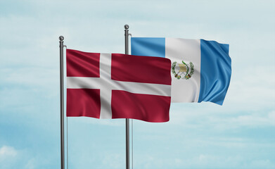 Guatemala and Denmark flag
