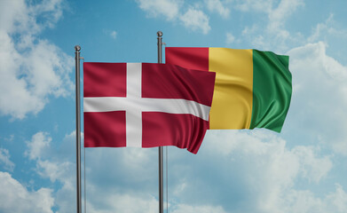 Guinea and Denmark flag