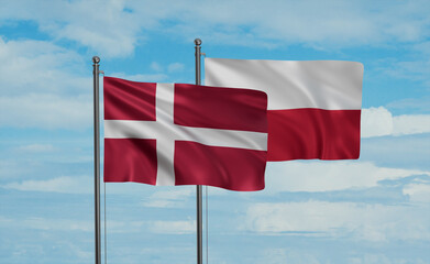 Poland and Denmark flag