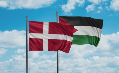 Palestine and Denmark flag