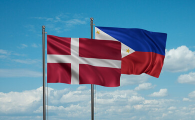Philippines and Denmark flag
