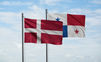 Panama and Denmark flag