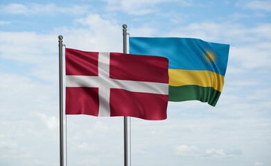 Rwanda and Denmark flag