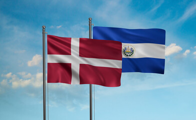 Salvador and Denmark flag