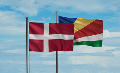 Seychelles and Denmark flag