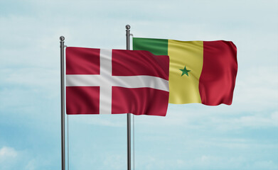 Senegal and Denmark flag