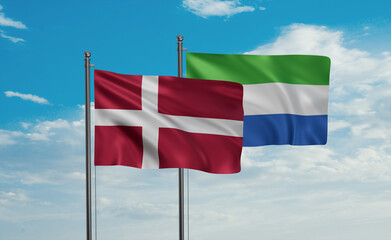 Sierra Leone and Denmark flag