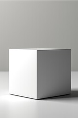 Blank Mockup for displaying designs, Blank White Box Product Mockup, Cube packaging mockup
