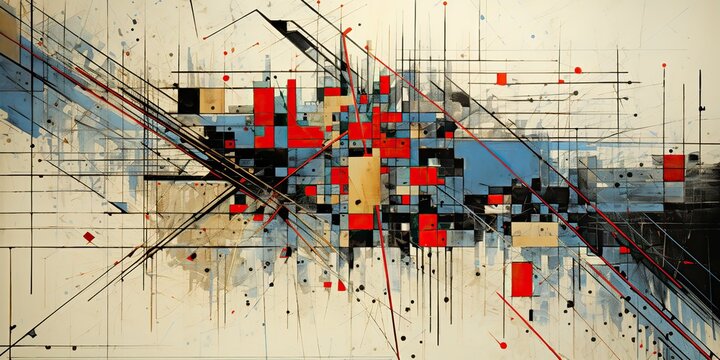 AI Generated. AI Generative. Abstract expressionism  illustration drawing painting ink poster background. Graphic Art