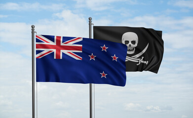 Pirate and New Zealand flag