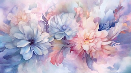 Obraz premium A pastel themed wallpaper with soft dreamy shades
