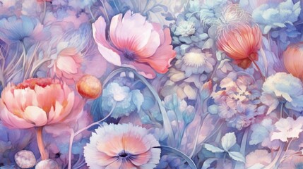 A pastel themed wallpaper with soft dreamy shades