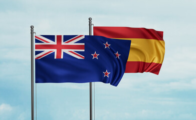 Spain and New Zealand flag