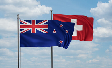 Switzerland and New Zealand flag