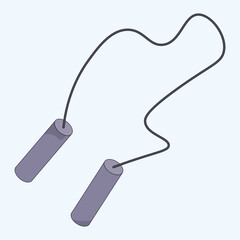 Vector graphic illustration of a purple jump rope.