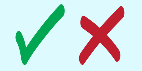 vector yes and no or right and wrong SVG illustration