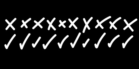 vector Set yes and no or right and wrong SVG illustration