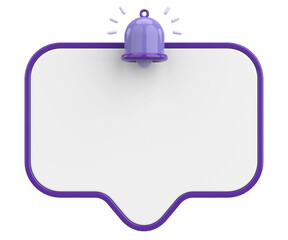 3D Notification Box. 3D Illustration.