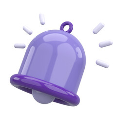 3D Notification Icon. 3D Illustration.