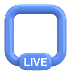Live streaming frame. 3D illustration.