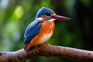Obraz premium Colorful tropical bird sitting on a branch