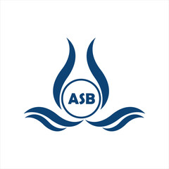 ASB letter water drop icon design with white background in illustrator, ASB Monogram logo design for entrepreneur and business.
