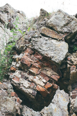 the walls of the old castle