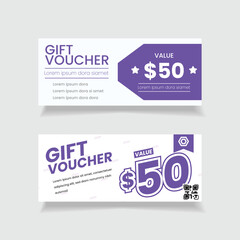 Discount and gift voucher coupon template