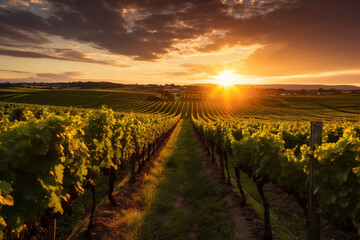 Fototapeta premium Vineyard Vistas: Capturing the Beauty of the Vines