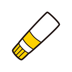 絵の具 チューブ  線画 黄