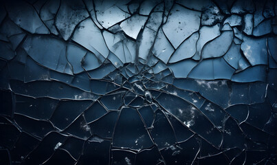 Broken glass texture background. Fragility and violence concept.