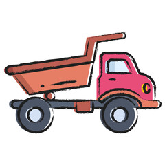 Hand drawn carrier truck icon