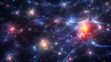 Naklejka premium AI-Enhanced Neurological Network