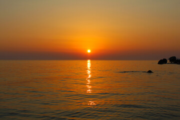 Adriatic Serenade: Captivating Sunset Over the Sea