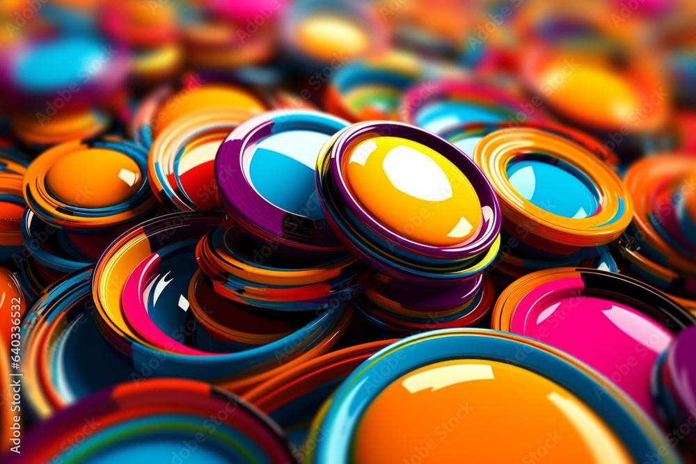 Aufkleber the bold and vivid colors add a modern and lively touch to the overall composition. generative ai te