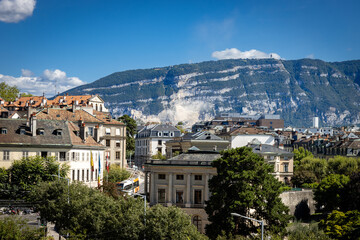 Genewa widok na Alpy